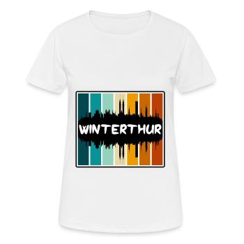 Winterthur Switzerland Skyline Silhouette Travel S - Women's Breathable T-Shirt - white - Front - AI Model Female 172 dark (172cm)