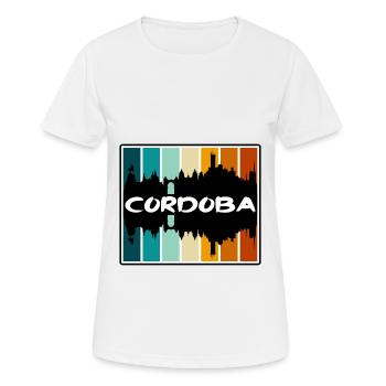 Cordoba Argentine Skyline Silhouette Travel Souven - T-shirt respirant Femme - blanc - Devant - AI Model Female 172 dark (172cm)