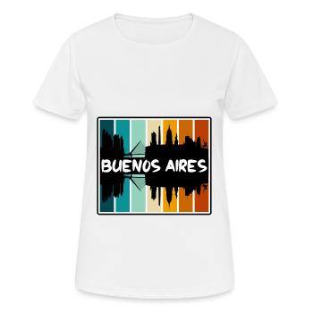 Buenos Aires Argentina Skyline Silhouette Travel S - Women's Breathable T-Shirt - white - Front - AI Model Female 172 dark (172cm)