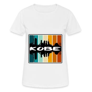 Kobe Japon Skyline Silhouette Voyage Souvenir - T-shirt respirant Femme - blanc - Devant - AI Model Female 172 dark (172cm)