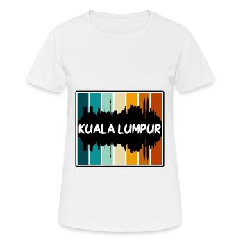 Kuala Lumpur Malaysia Skyline Silhouette Reisen So - Frauen T-Shirt atmungsaktiv - Weiß - Vorne - AI Model Female 172 dark (172cm)
