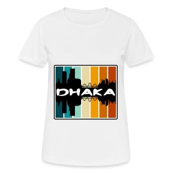 Dhaka Bangladesh Skyline Silhouette Travel Souveni - Women's Breathable T-Shirt - white - Front - AI Model Female 172 dark (172cm)