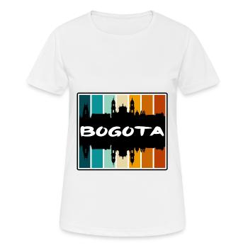 Bogota, Colombie, Skyline, Silhouette, Souvenir de voyage - T-shirt respirant Femme - blanc - Devant - AI Model Female 172 dark (172cm)