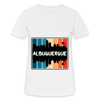 Albuquerque Nouveau-Mexique États-Unis Skyline Silhouette - T-shirt respirant Femme - blanc - Devant - AI Model Female 172 dark (172cm)