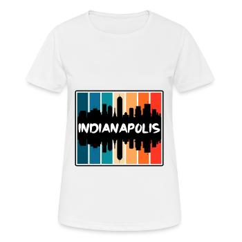 Indianapolis Indiana États-Unis Skyline Silhouette Voyage - T-shirt respirant Femme - blanc - Devant - AI Model Female 172 dark (172cm)