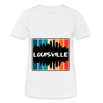 Louisville Kentucky USA Skyline Silhouette Reisen - Frauen T-Shirt atmungsaktiv - Weiß - Vorne - AI Model Female 172 dark (172cm)