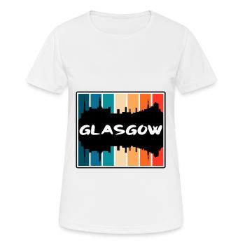 Glasgow Ecosse Skyline Silhouette Voyage Souveni - T-shirt respirant Femme - blanc - Devant - AI Model Female 172 dark (172cm)