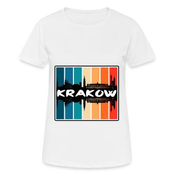 Cracovie Pologne Skyline Silhouette Souvenir de voyage - T-shirt respirant Femme - blanc - Devant - AI Model Female 172 dark (172cm)