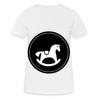 Cheval à bascule Jouet Bébé - T-shirt respirant Femme - blanc - Devant - AI Model Female 172 dark (172cm)