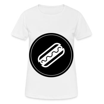 Hotdog Foodie Symbol - Women's Breathable T-Shirt - white - Front - AI Model Female 172 dark (172cm)