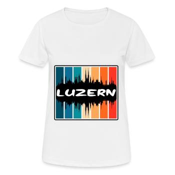Luzern Suisse Skyline Silhouette Travel Souve - T-shirt respirant Femme - blanc - Devant - AI Model Female 172 dark (172cm)