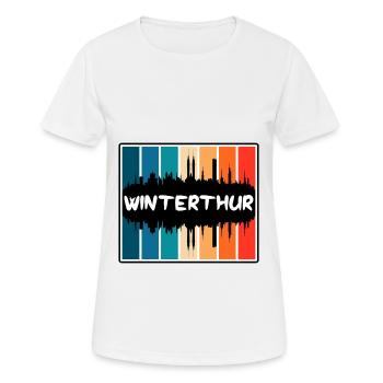 Winterthur Switzerland Skyline Silhouette Travel S - Women's Breathable T-Shirt - white - Front - AI Model Female 172 dark (172cm)