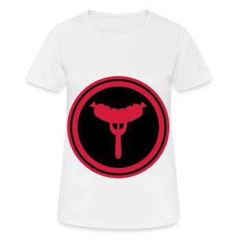 Sausage fork - Women's Breathable T-Shirt - white - Front - AI Model Female 172 dark (172cm)