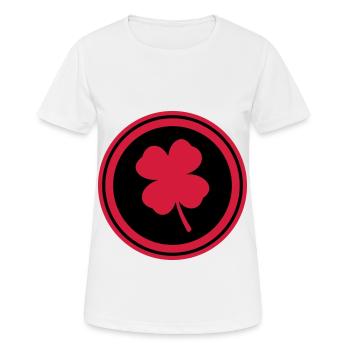 Symbole du trèfle - T-shirt respirant Femme - blanc - Devant - AI Model Female 172 dark (172cm)