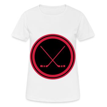 Ice hockey sticks - Women's Breathable T-Shirt - white - Front - AI Model Female 172 dark (172cm)