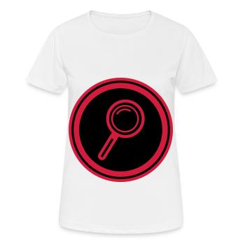 Lupe Symbol - Frauen T-Shirt atmungsaktiv - Weiß - Vorne - AI Model Female 172 dark (172cm)