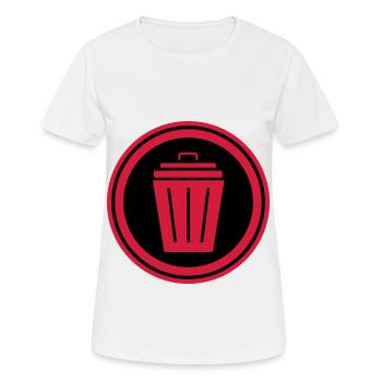 Icône de poubelle - T-shirt respirant Femme - blanc - Devant - AI Model Female 172 dark (172cm)