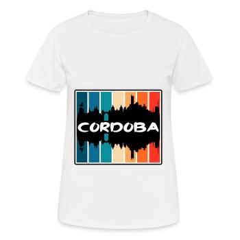 Cordoba Argentine Skyline Silhouette Travel Souven - T-shirt respirant Femme - blanc - Devant - AI Model Female 172 dark (172cm)