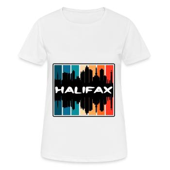 Halifax Canada Skyline Silhouette Voyage Souvenir - T-shirt respirant Femme - blanc - Devant - AI Model Female 172 dark (172cm)