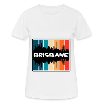 Brisbane Australia Skyline Silhouette Travel Souve - Women's Breathable T-Shirt - white - Front - AI Model Female 172 dark (172cm)