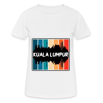 Kuala Lumpur Malaysia Skyline Silhouette Reisen So - Frauen T-Shirt atmungsaktiv - Weiß - Vorne - AI Model Female 172 dark (172cm)
