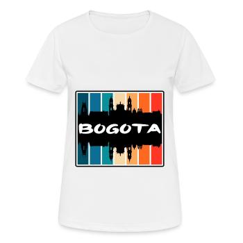 Bogota Colombie Skyline Silhouette Souvenir de voyage - T-shirt respirant Femme - blanc - Devant - AI Model Female 172 dark (172cm)