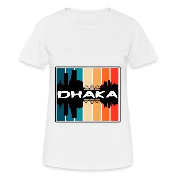 Dhaka Bangladesh Skyline Silhouette Travel Souveni - Women's Breathable T-Shirt - white - Front - AI Model Female 172 dark (172cm)