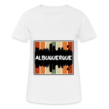 Albuquerque Nouveau-Mexique États-Unis Skyline Silhouette - T-shirt respirant Femme - blanc - Devant - AI Model Female 172 dark (172cm)