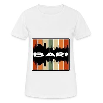 Bari Italy Skyline Silhouette Travel Souvenir - Women's Breathable T-Shirt - white - Front - AI Model Female 172 dark (172cm)