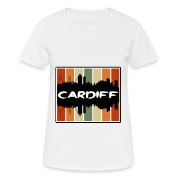 Cardiff Wales Skyline Silhouette Souvenir de voyage - T-shirt respirant Femme - blanc - Devant - AI Model Female 172 dark (172cm)