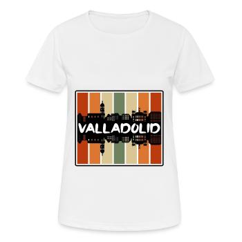 Valladolid Spanien Skyline Silhouette Reise Souveni - Frauen T-Shirt atmungsaktiv - Weiß - Vorne - AI Model Female 172 dark (172cm)