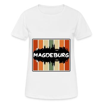 Magdebourg Allemagne Skyline Silhouette Travel Souven - T-shirt respirant Femme - blanc - Devant - AI Model Female 172 dark (172cm)
