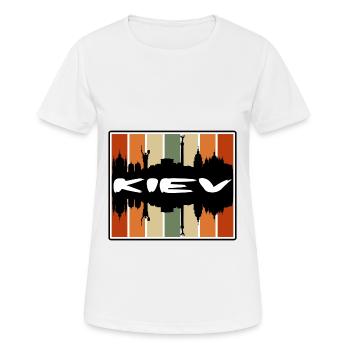 Kiev Ukraine Skyline Silhouette Souvenir de voyage - T-shirt respirant Femme - blanc - Devant - AI Model Female 172 dark (172cm)