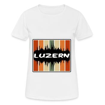 Luzern Suisse Skyline Silhouette Travel Souve - T-shirt respirant Femme - blanc - Devant - AI Model Female 172 dark (172cm)