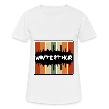 Winterthur Switzerland Skyline Silhouette Travel S - Women's Breathable T-Shirt - white - Front - AI Model Female 172 dark (172cm)