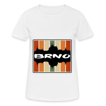 Brünn Tschechien Skyline Silhouette Reise Souvenir - Frauen T-Shirt atmungsaktiv - Weiß - Vorne - AI Model Female 172 dark (172cm)