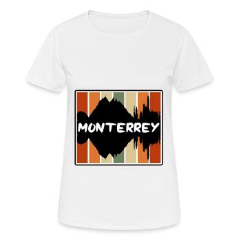 Monterrey Mexiko Skyline Silhouette Reise Souveni - Frauen T-Shirt atmungsaktiv - Weiß - Vorne - AI Model Female 172 dark (172cm)