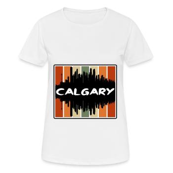 Calgary Canada Skyline Silhouette Souvenir de voyage - T-shirt respirant Femme - blanc - Devant - AI Model Female 172 dark (172cm)