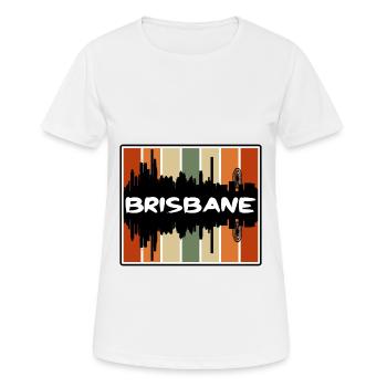 Brisbane Australia Skyline Silhouette Travel Souve - Women's Breathable T-Shirt - white - Front - AI Model Female 172 dark (172cm)