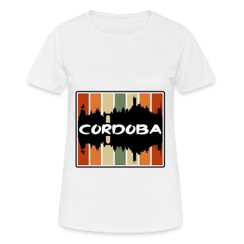 Cordoba Argentine Skyline Silhouette Travel Souven - T-shirt respirant Femme - blanc - Devant - AI Model Female 172 dark (172cm)