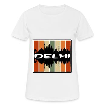 Delhi Inde Skyline Silhouette Souvenir de voyage - T-shirt respirant Femme - blanc - Devant - AI Model Female 172 dark (172cm)