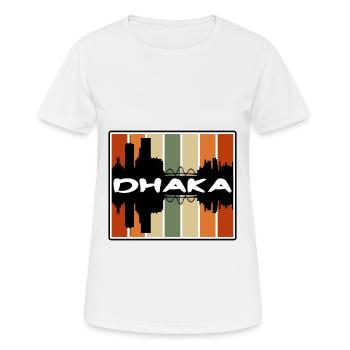 Dhaka Bangladesh Skyline Silhouette Travel Souveni - Women's Breathable T-Shirt - white - Front - AI Model Female 172 dark (172cm)