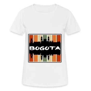 Bogota Colombie Skyline Silhouette Souvenir de voyage - T-shirt respirant Femme - blanc - Devant - AI Model Female 172 dark (172cm)