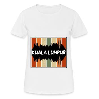 Kuala Lumpur Malaysia Skyline Silhouette Reisen So - Frauen T-Shirt atmungsaktiv - Weiß - Vorne - AI Model Female 172 dark (172cm)