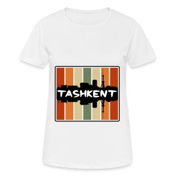 Taschkent Usbekistan Skyline Silhouette Reise Souv - Frauen T-Shirt atmungsaktiv - Weiß - Vorne - AI Model Female 172 dark (172cm)