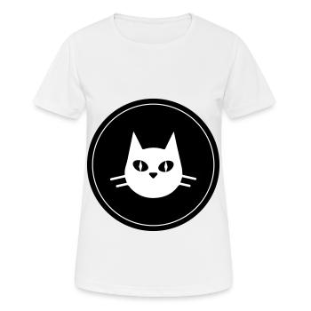 Cercle de tête de chat - T-shirt respirant Femme - blanc - Devant - AI Model Female 172 dark (172cm)