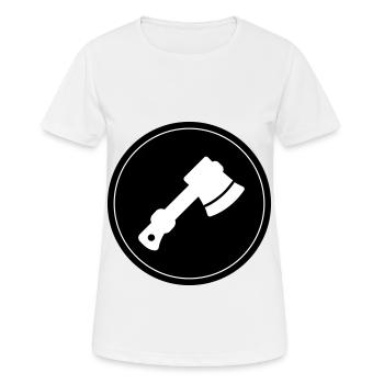 Kletterausrüstung Kreis eispickel - Frauen T-Shirt atmungsaktiv - Weiß - Vorne - AI Model Female 172 dark (172cm)