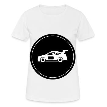 Cercle des pilotes de course automobile - T-shirt respirant Femme - blanc - Devant - AI Model Female 172 dark (172cm)