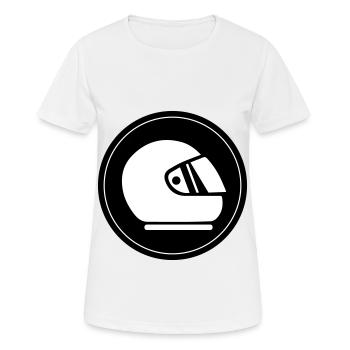 Racing driver helm racing circle - Women's Breathable T-Shirt - white - Front - AI Model Female 172 dark (172cm)