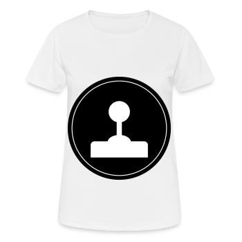 Joystick Gamer Kreis - Frauen T-Shirt atmungsaktiv - Weiß - Vorne - AI Model Female 172 dark (172cm)